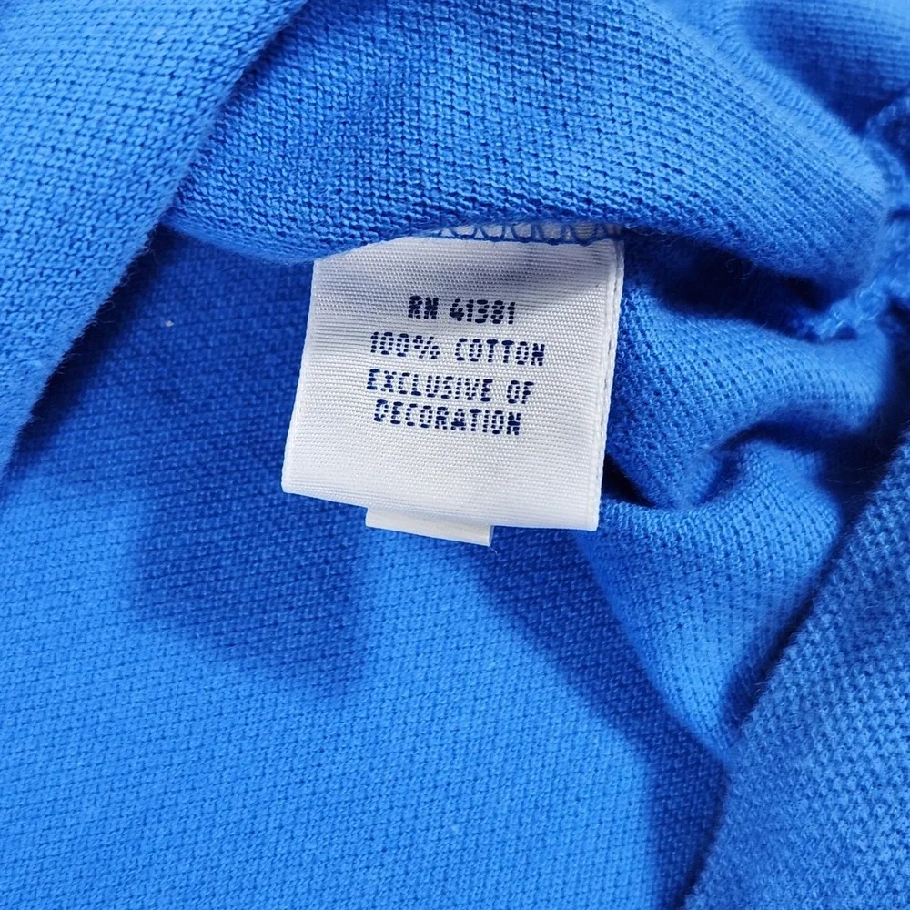 Polo Ralph Lauren Polo Shirt Mens Large Cyan Blue Mesh Cotton‎ Classic Fit Pony
